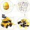 12 Pcs Prefilled Easter Eggs with Construction Vehicles Building Blocks Egg Hunt